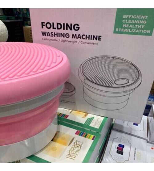 Mini Washing Machine Foldable Bucket Type Laundry Clothes Washer Cleaner Travel